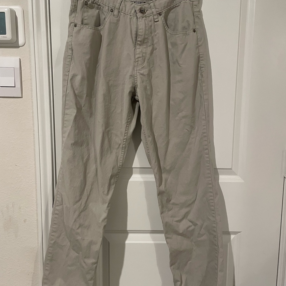 PD&C Men's‎ Straight Leg Jeans Beige Khaki 32x30 Cotton